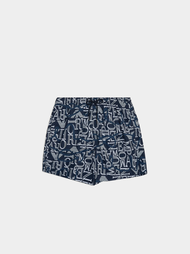 Мужские пляжные шорты EMPORIO ARMANI (Navy/White Ropes 68536) фото 3
