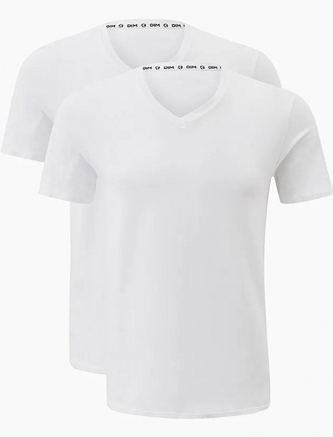 Комплект мужских футболок DIM Green (2шт) (Белый/Белый) фото 1