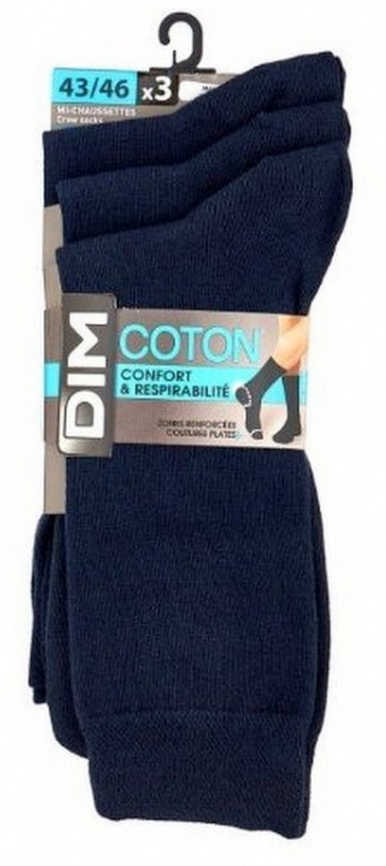 Комплект мужских носков DIM Basic Cotton (3 пары) (Синий) фото 2