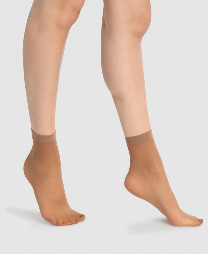Комплект женских носков DIM Green (2 пары) (Корица) фото 1