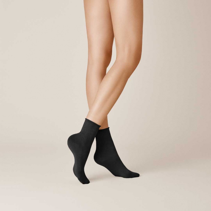 Женские носки KUNERT Sensual Cotton (Черный) фото 1