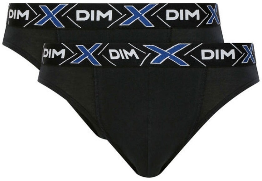 Комплект мужских трусов-слипов DIM X-Temp (2шт) (Черный/Черный) фото 1