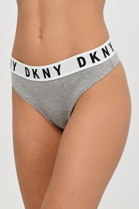 Женские трусы-стринги DKNY Cozy Boyfriend (Серый) фото 1