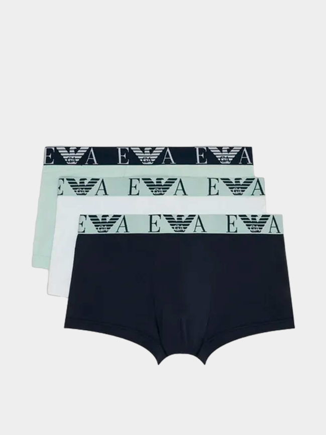 Комплект мужских трусов-боксеров EMPORIO ARMANI (3шт) (White/Marine/Mint 18011) фото 1
