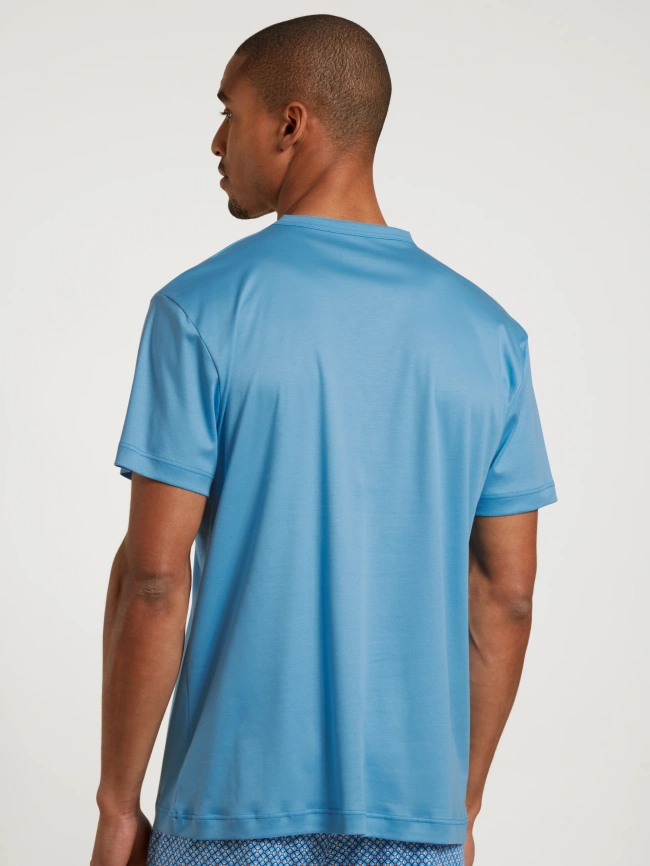 Мужская футболка CALIDA RMX Sleep Weekend (Голубой) фото 3