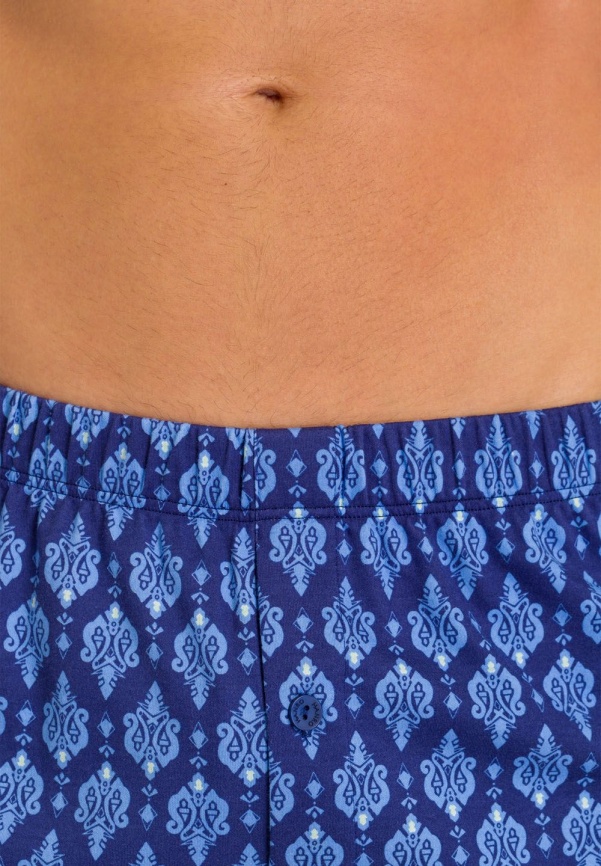 Мужские трусы-шорты HANRO Fancy Jersey (Синий) фото 4