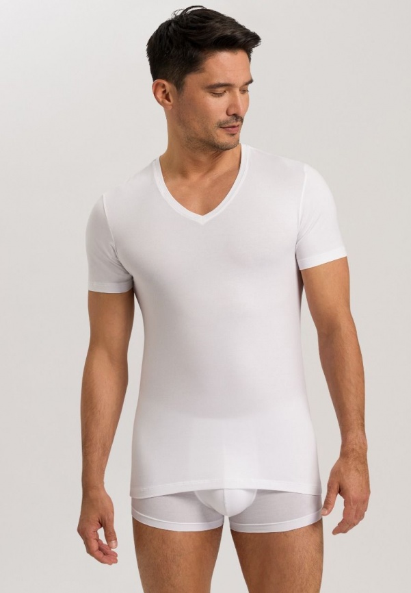 Мужская футболка HANRO Cotton Superior (Белый) фото 2